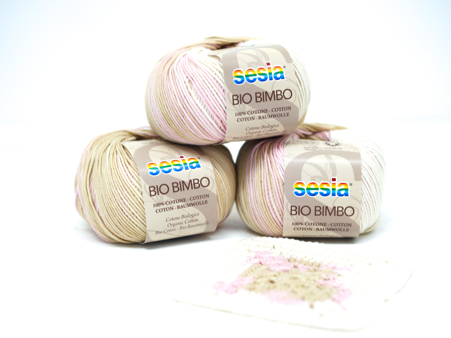 Rose-beige-white SESIA Bio Bimbo - 100% Cotton - 50g/180m