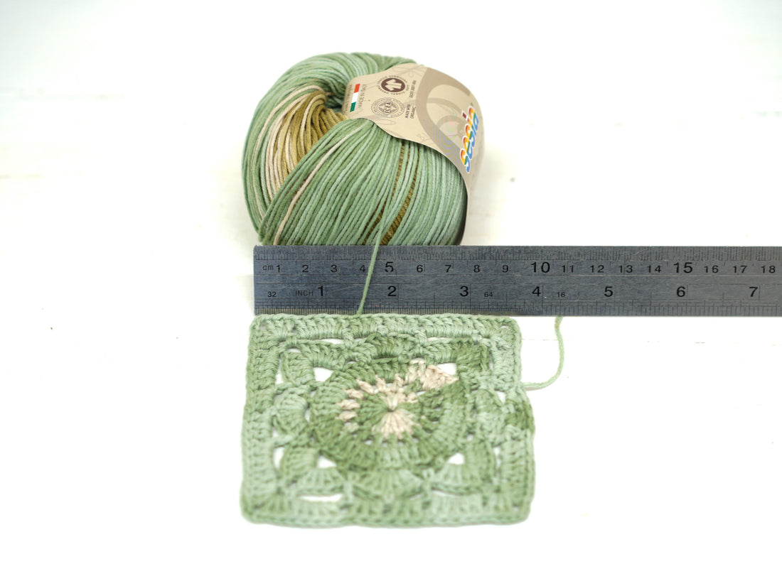 Green/khaki/beige SESIA Bio Bimbo - 100% Cotton - 50g / 180m