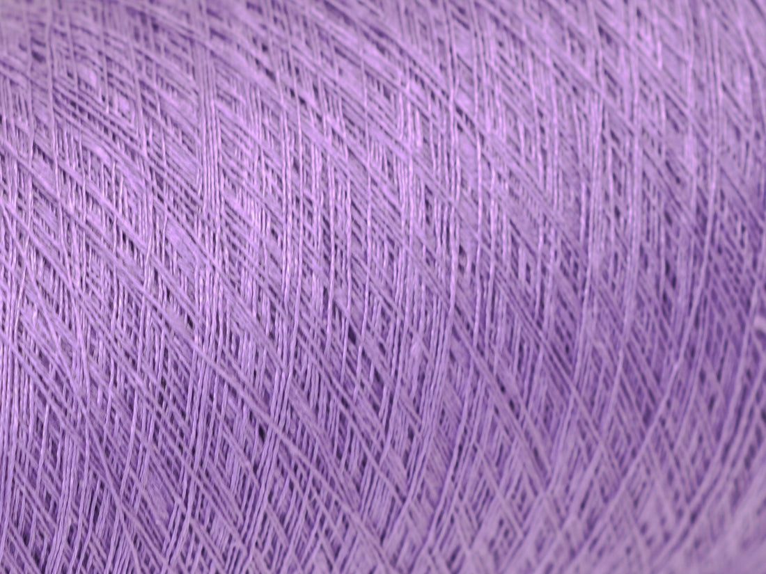 Lilac Linen Yarn: Baltic Flax, Lace Knitting, Crochet (100g/1000m in Cone)