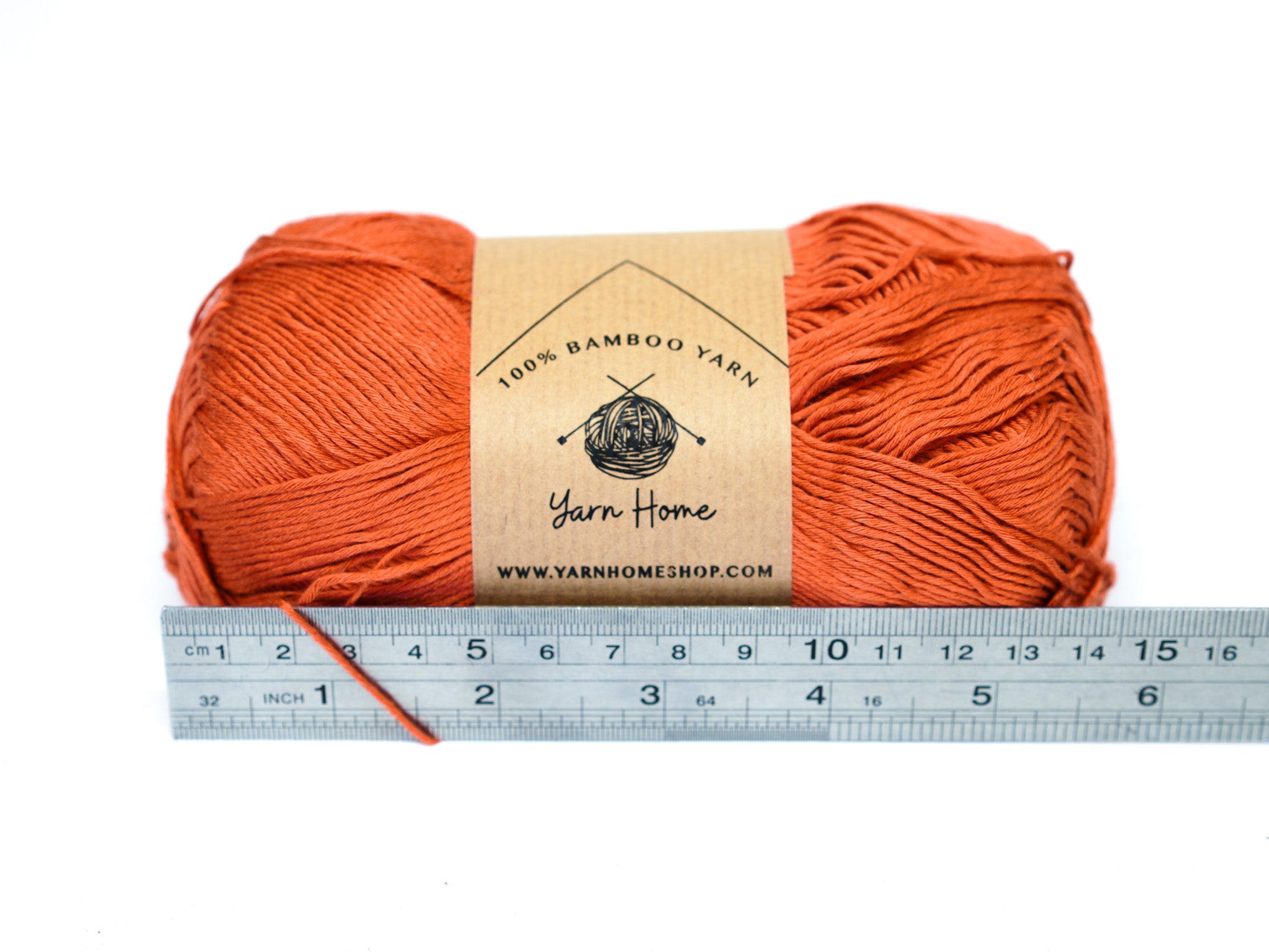 Glossy orange  bamboo yarn