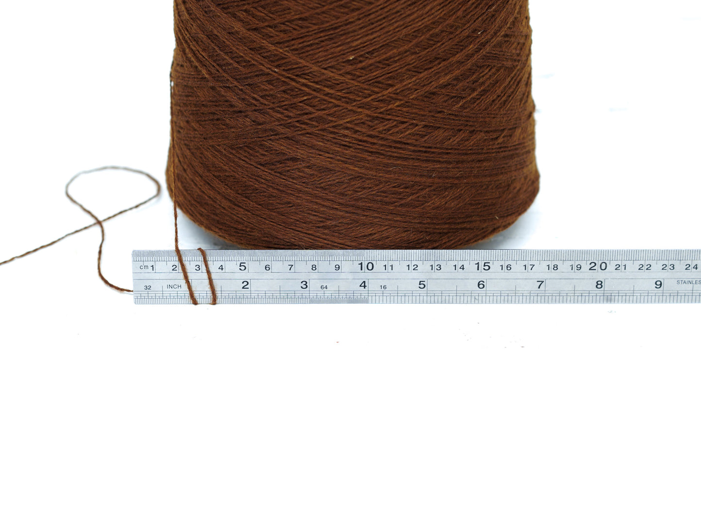 Caramel brown color wool in cone - 294