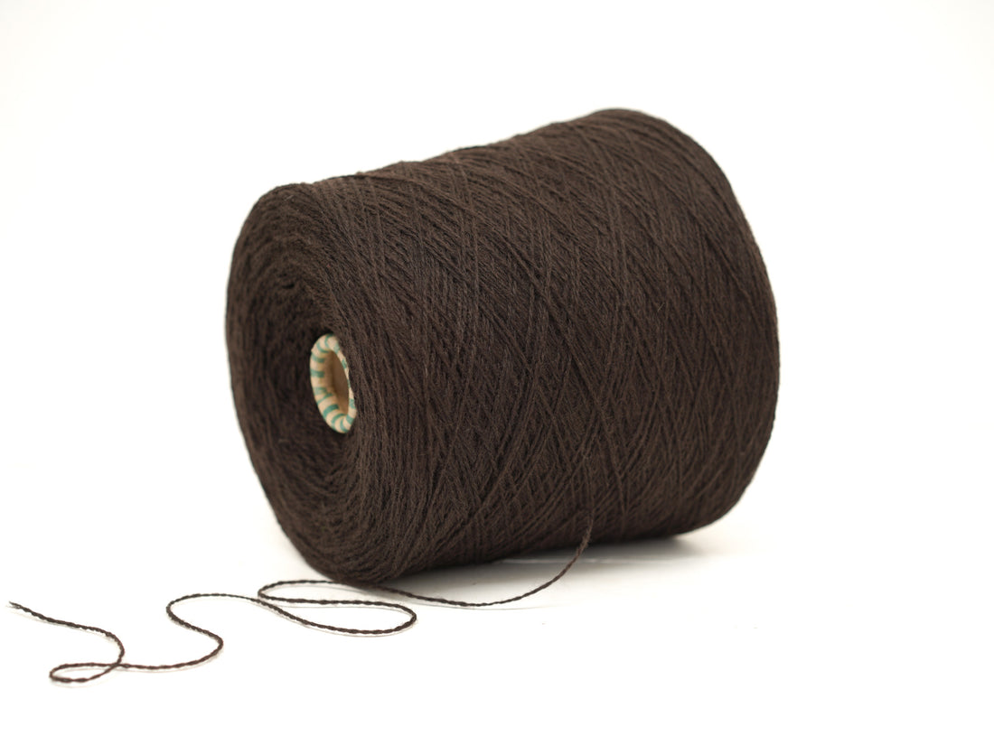 Dark brown color wool in cone - 269