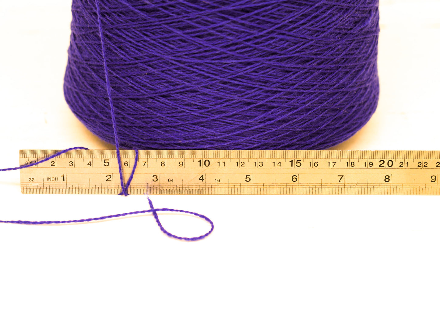 Violet blue soft merino wool in cone - 900g / 31,7oz.