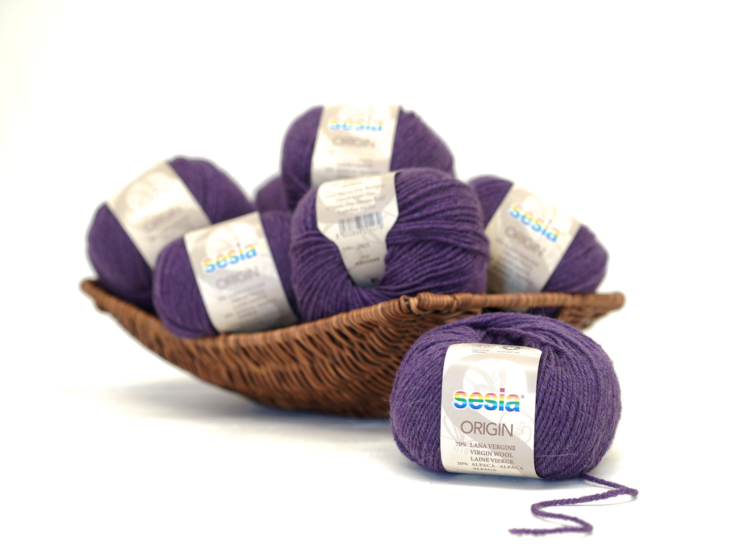 Purple SESIA Origin – 70% Virgin Wool Alpaca blend, 50g / 112m