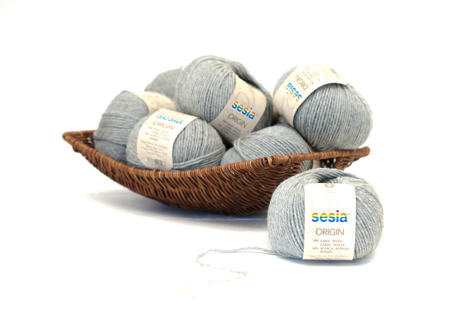 Grey SESIA Origin – 70% Virgin Wool Alpaca blend, 50g / 112m