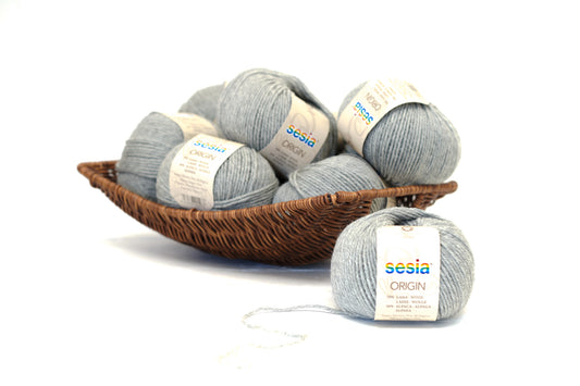 Grey SESIA Origin – 70% Virgin Wool Alpaca blend, 50g / 112m