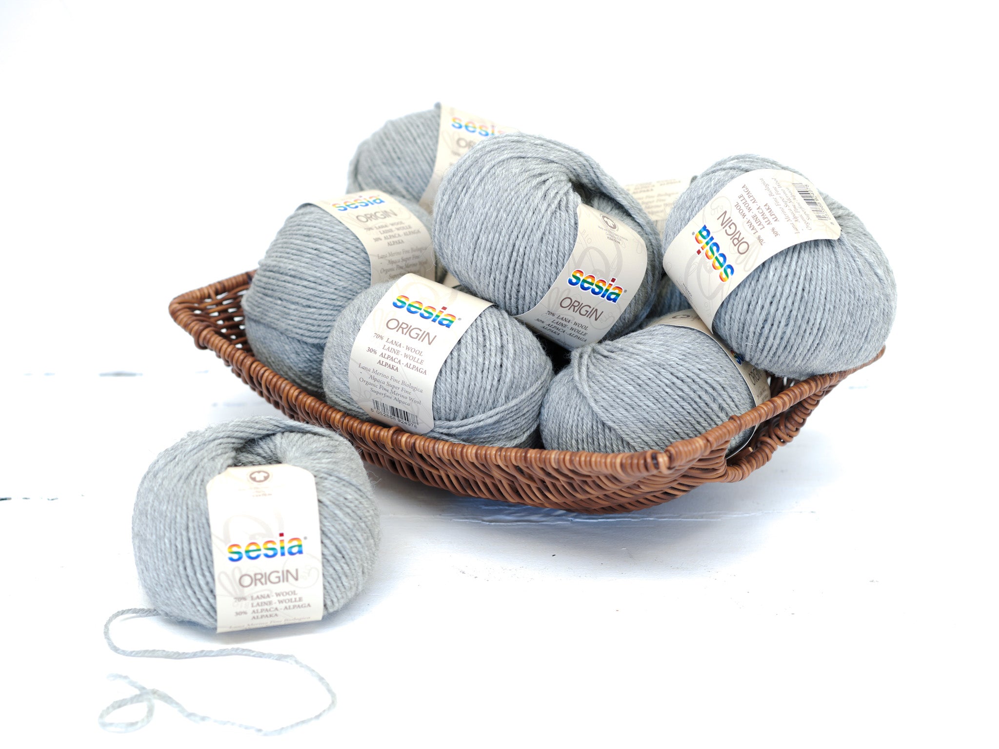 Grey SESIA Origin – 70% Virgin Wool Alpaca blend, 50g / 112m