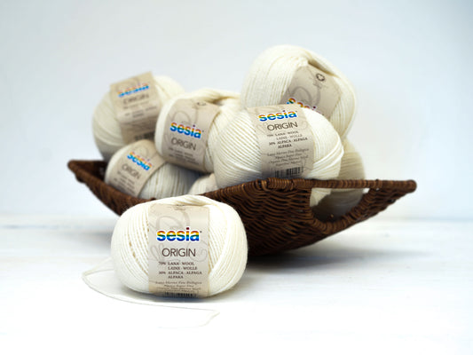Milk white SESIA Origin – 70% Virgin Wool Alpaca blend, 50g / 112m