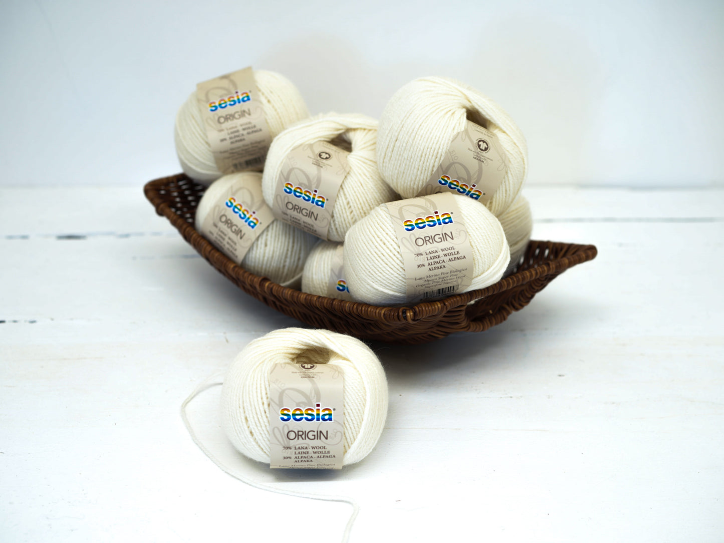 Milk white SESIA Origin – 70% Virgin Wool Alpaca blend, 50g / 112m