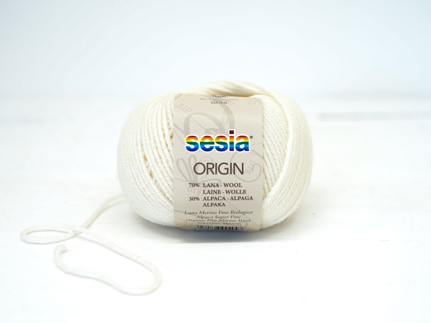 Milk white SESIA Origin – 70% Virgin Wool Alpaca blend, 50g / 112m
