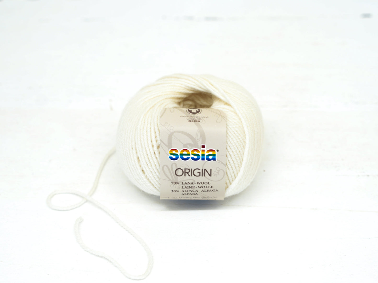 Milk white SESIA Origin – 70% Virgin Wool Alpaca blend, 50g / 112m