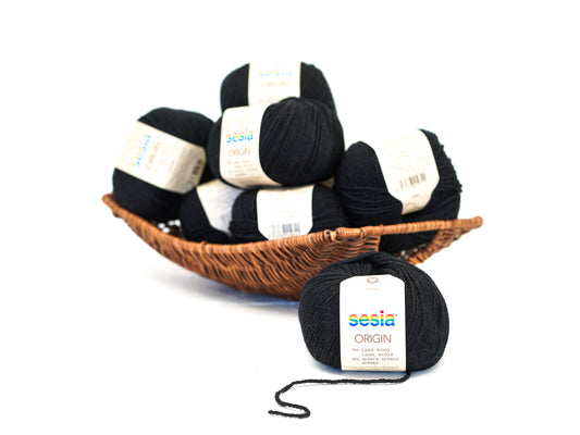 Black SESIA Origin – 70% Virgin Wool Alpaca blend, 50g / 112m
