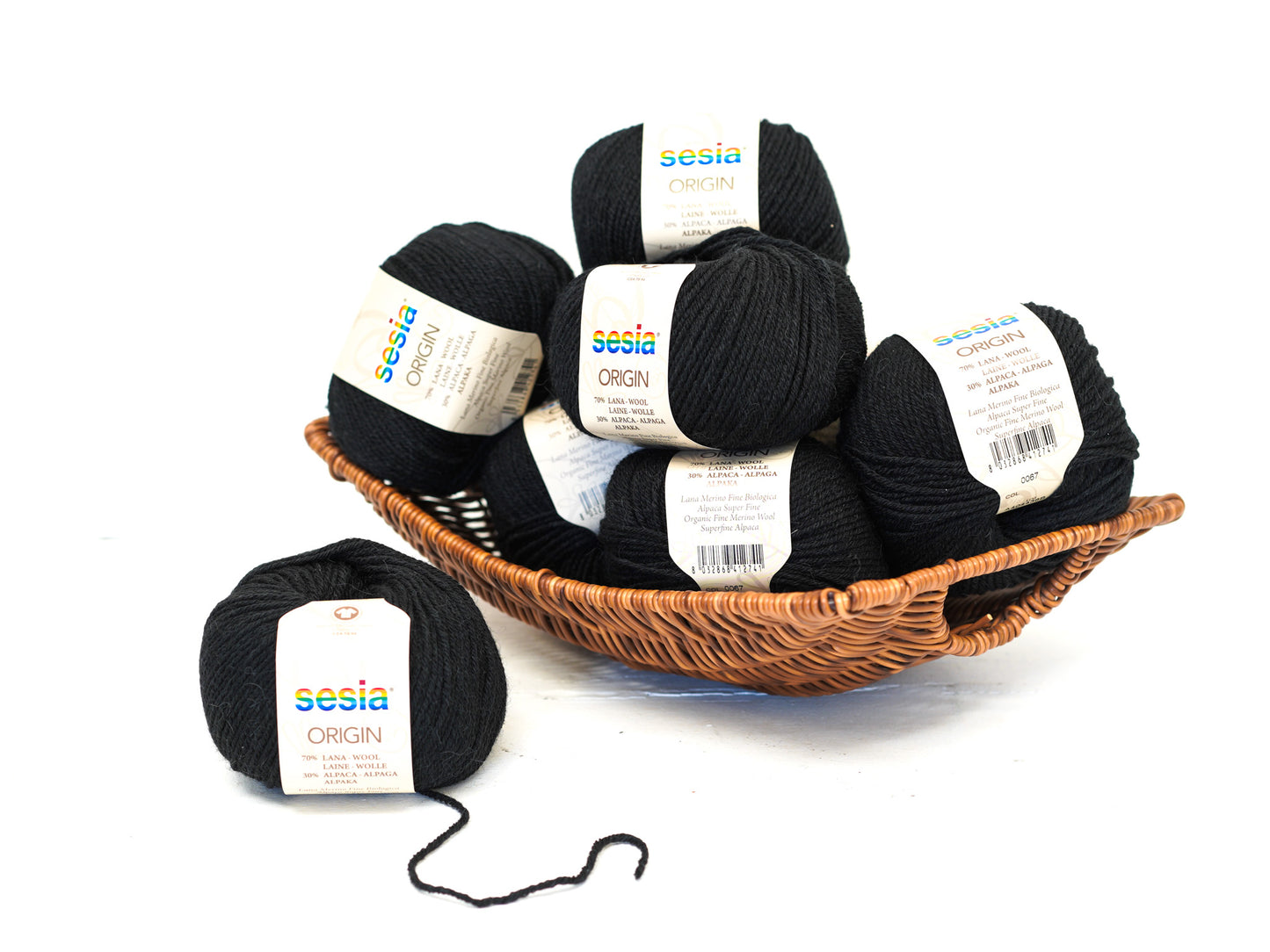 Black SESIA Origin – 70% Virgin Wool Alpaca blend, 50g / 112m