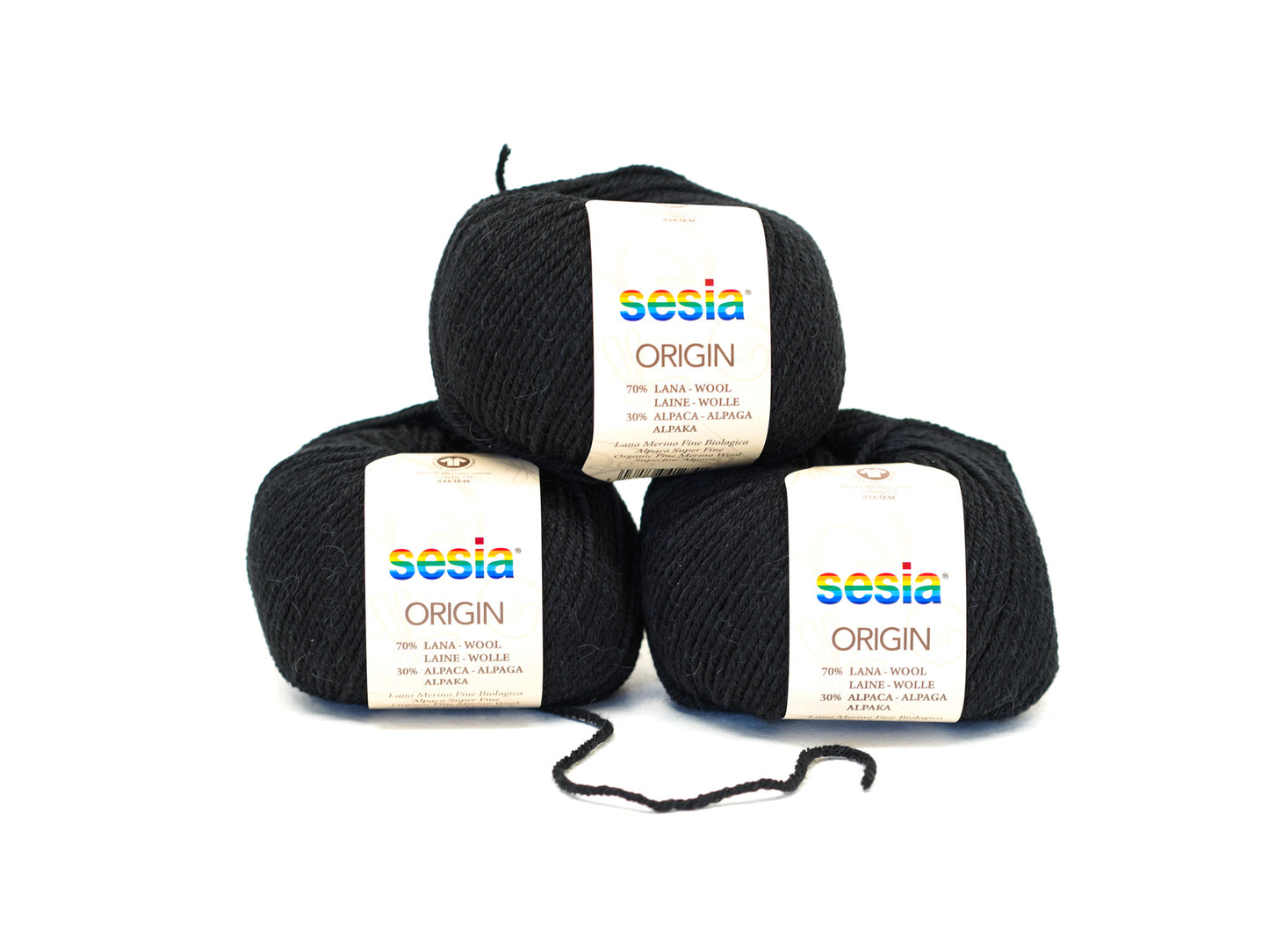 Black SESIA Origin – 70% Virgin Wool Alpaca blend, 50g / 112m