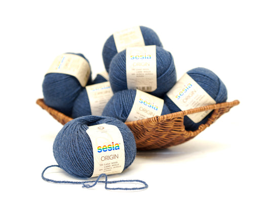 Denim blue SESIA Origin – 70% Virgin Wool Alpaca blend, 50g / 112m