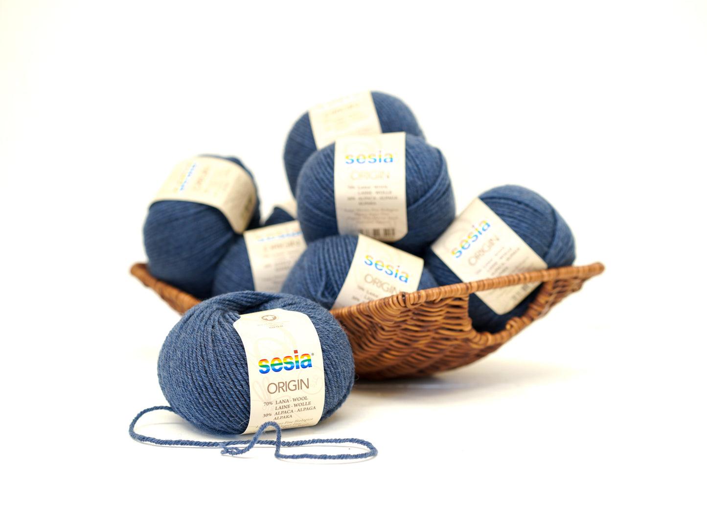 Denim blue SESIA Origin – 70% Virgin Wool Alpaca blend, 50g / 112m