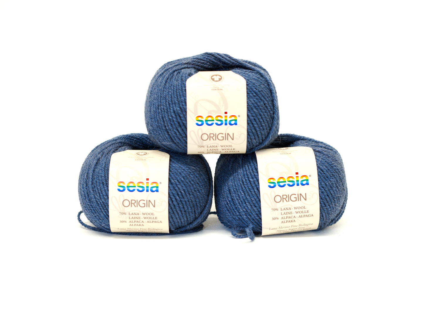 Denim blue SESIA Origin – 70% Virgin Wool Alpaca blend, 50g / 112m