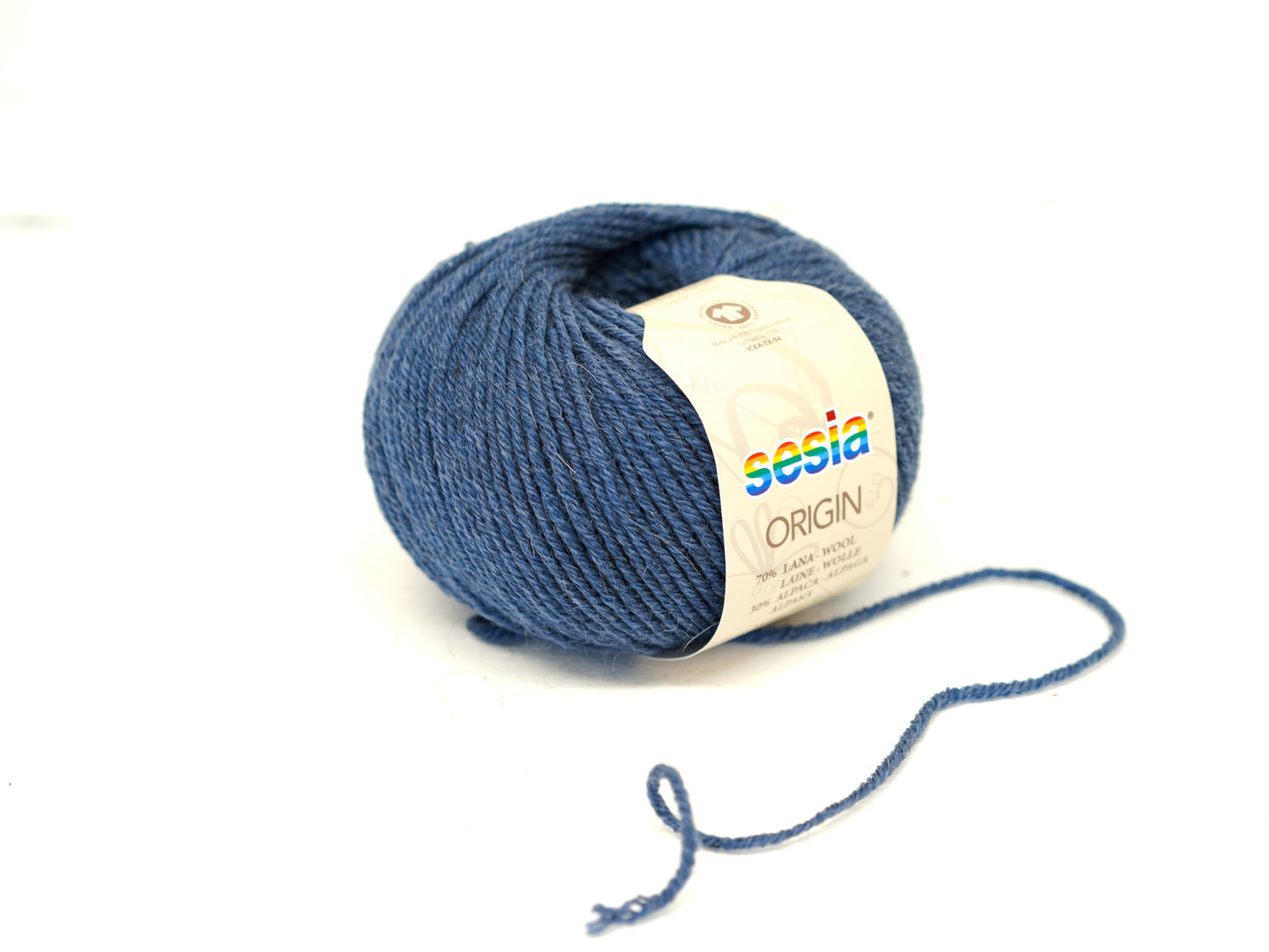 Denim blue SESIA Origin – 70% Virgin Wool Alpaca blend, 50g / 112m