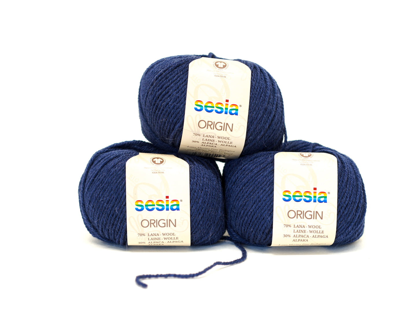 Dark denim blue SESIA Origin – 70% Virgin Wool Alpaca blend, 50g / 112m