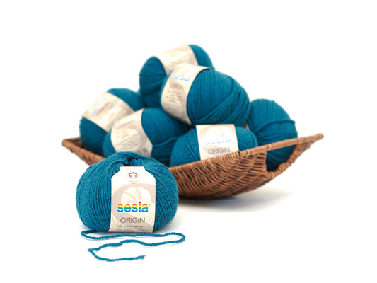 Emerald blue SESIA Origin – 70% Virgin Wool Alpaca blend, 50g / 112m
