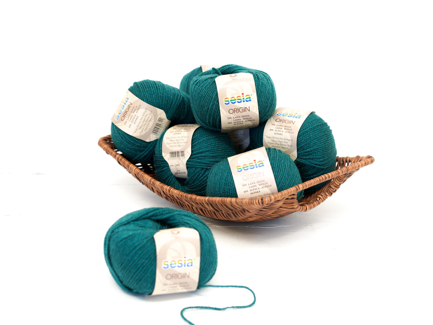 Emerald green SESIA Origin – 70% Virgin Wool Alpaca blend, 50g / 112m
