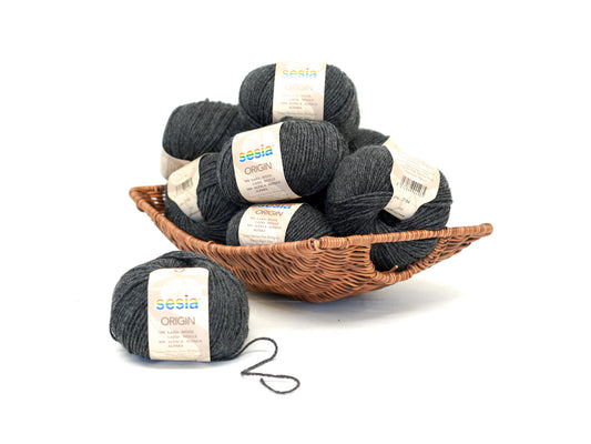Dark Grey SESIA Origin – 70% Virgin Wool Alpaca blend, 50g / 112m