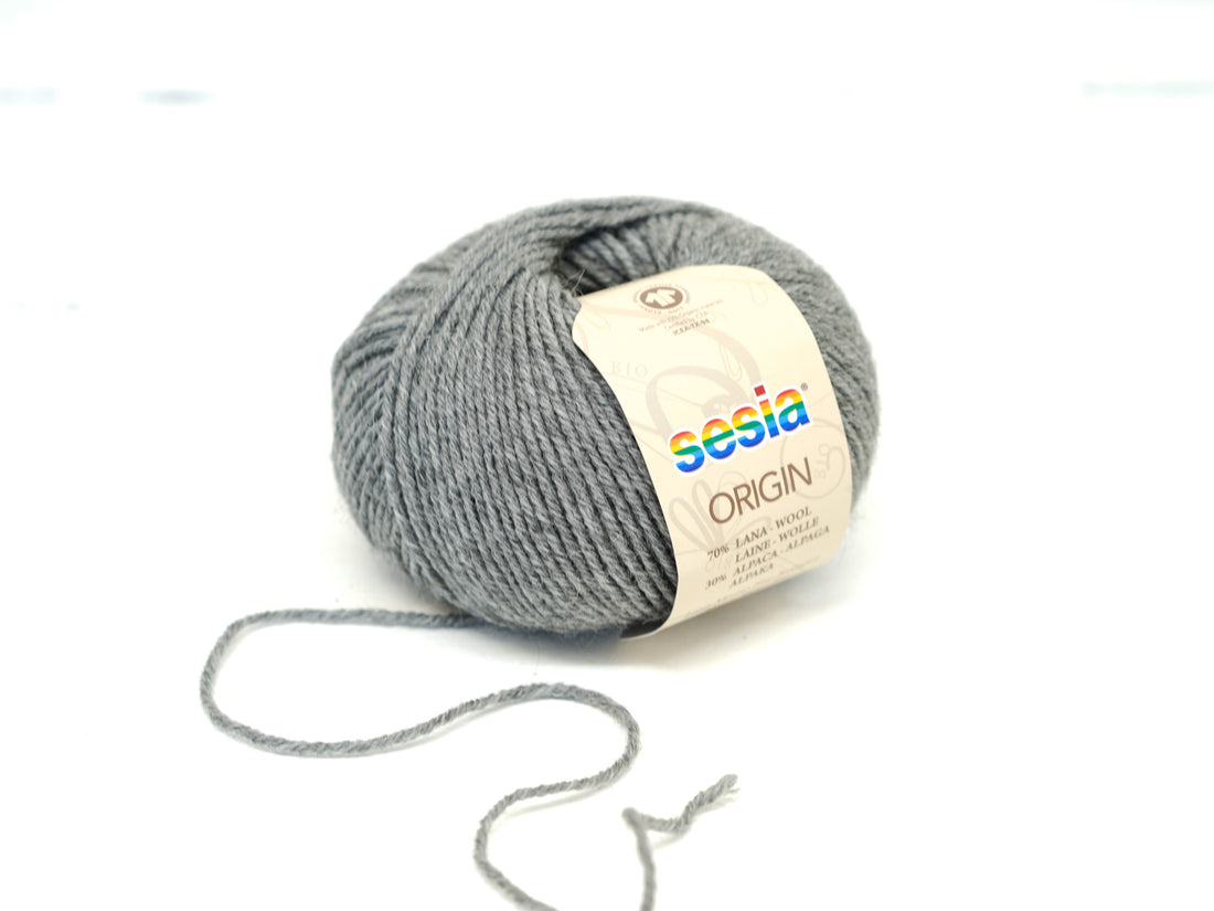 Graphite Grey SESIA Origin – 70% Virgin Wool Alpaca blend, 50g / 112m
