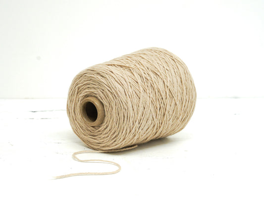Ivory color wool yarn in cone - 260