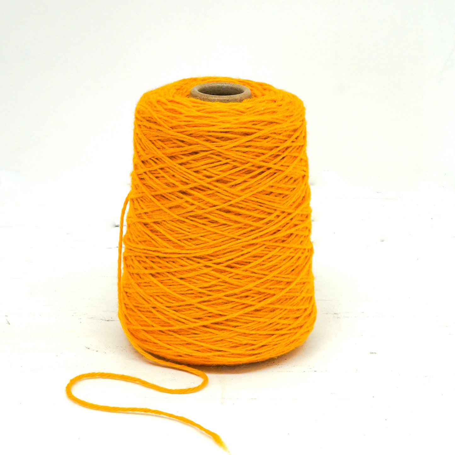 Saffron yellow carpet wool in cone - 730