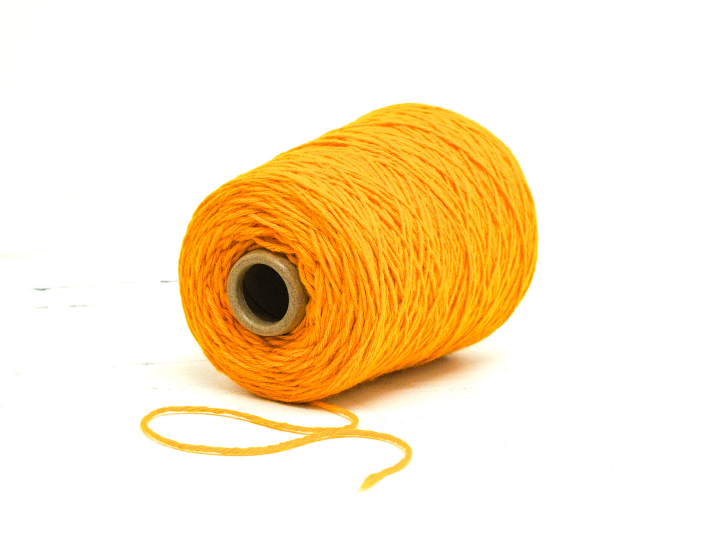 Saffron yellow carpet wool in cone - 730