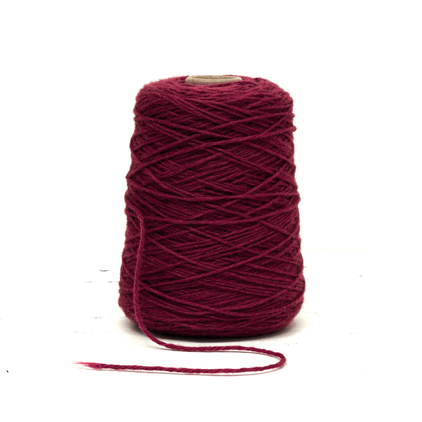 Red wine wool yarn in cone - 565