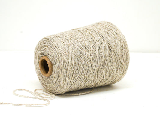 Grey-brown color wool yarn in cone - 265