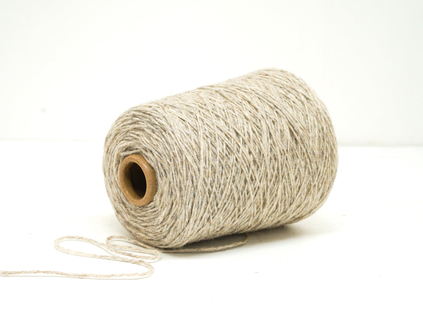 Grey-brown color wool yarn in cone - 265
