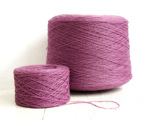 Dark dusty rose wool yarn in cone - 253 color