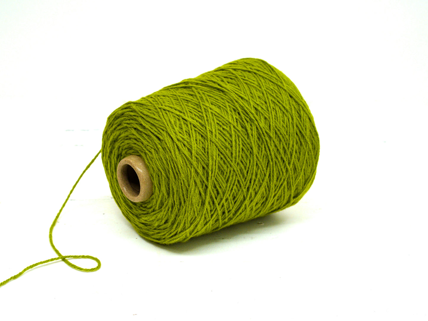 Lime green Carpet wool in cone - 57
