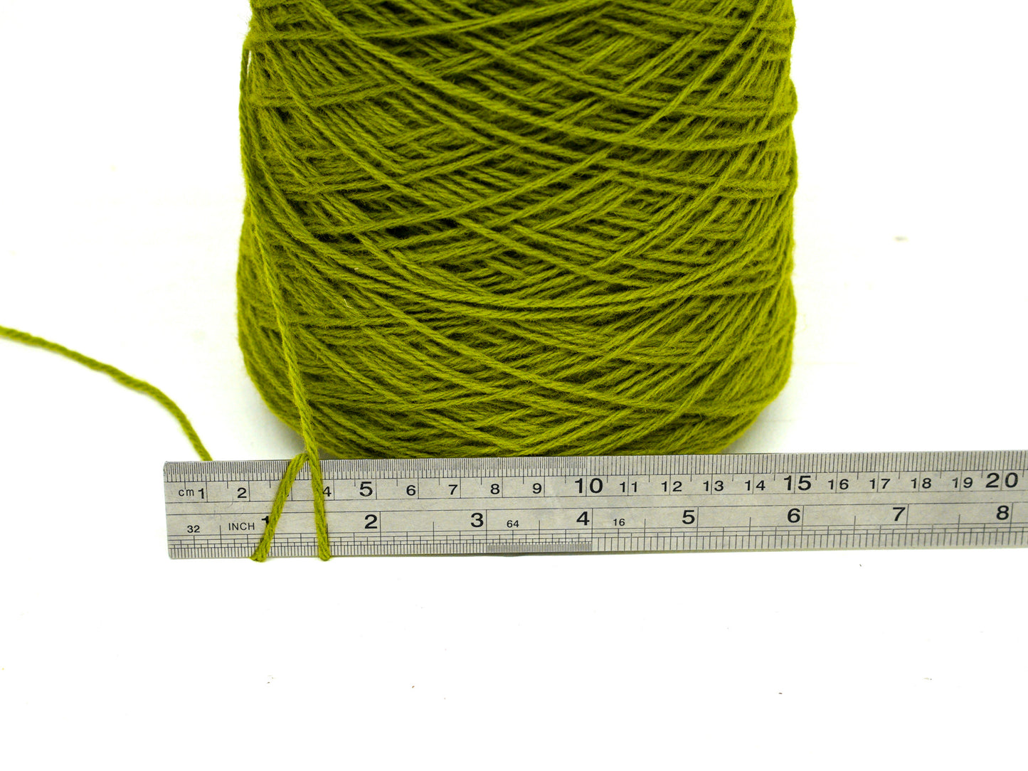 Lime green Carpet wool in cone - 57