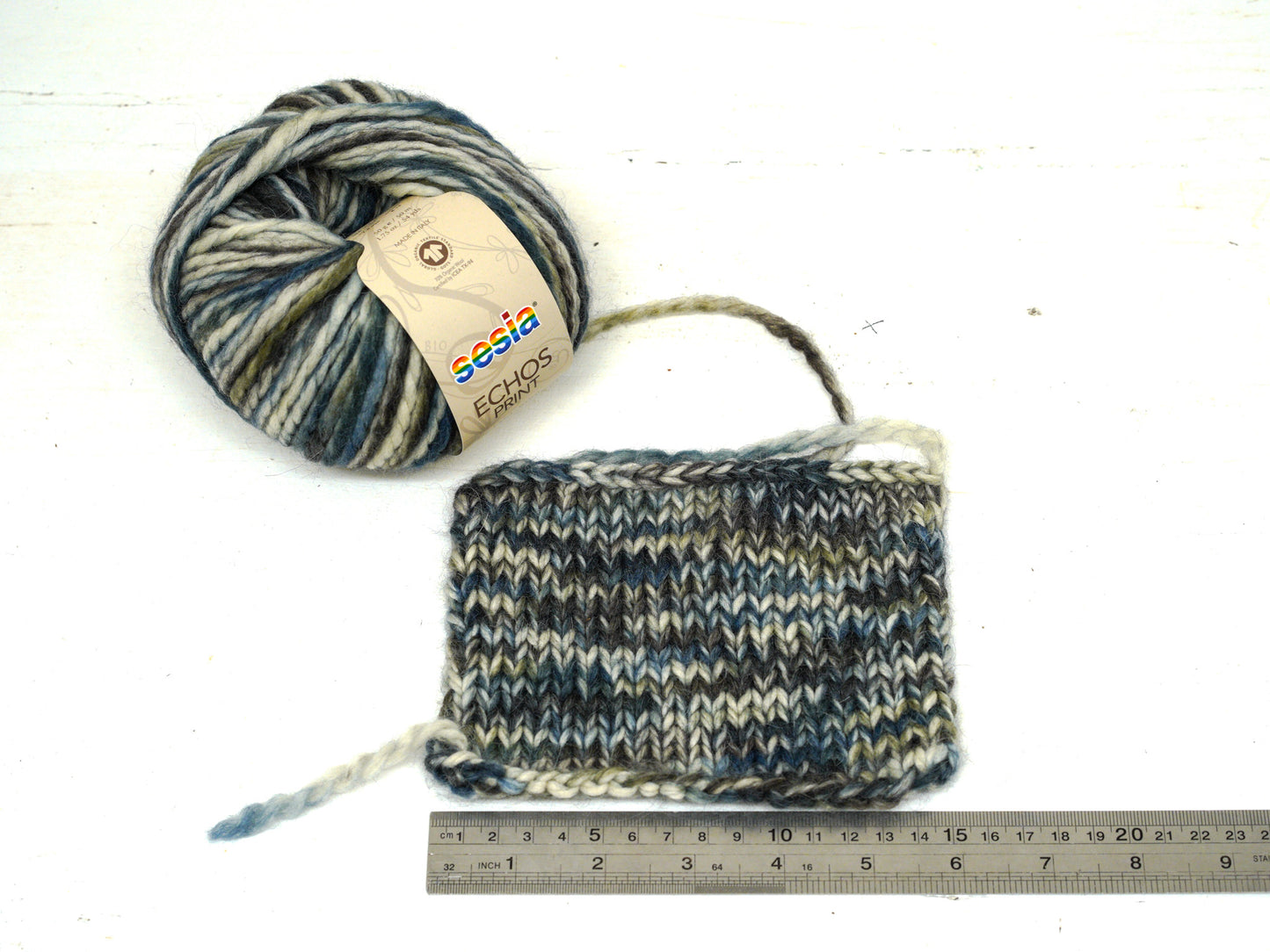 Grey-blue Hand-Dyed style Wool 70% Alpaca 30 Yarn - SESIA