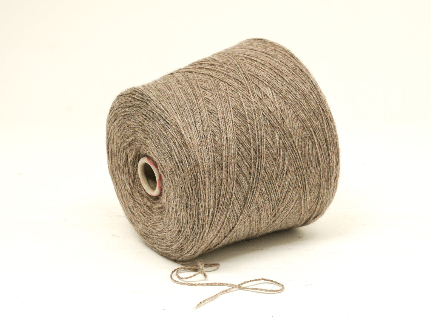 Grey brown - undyed - soft merino wool in cone - 900g/31,7oz.