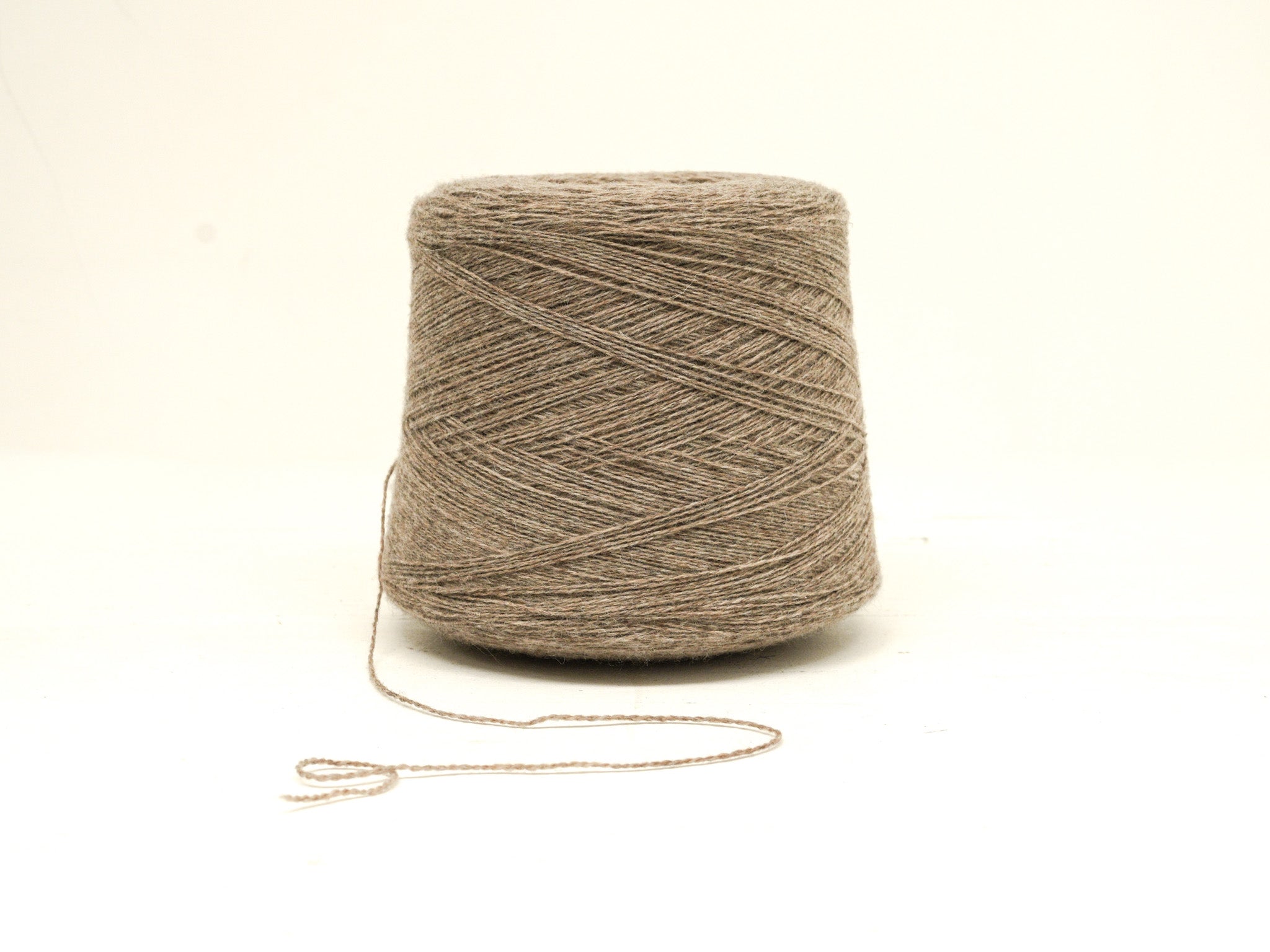 Grey brown - undyed - soft merino wool in cone - 900g/31,7oz.