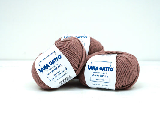 14624-powder brown - Lana Gatto Maxi soft wool - 90m/50g/ 1.76oc/99yds