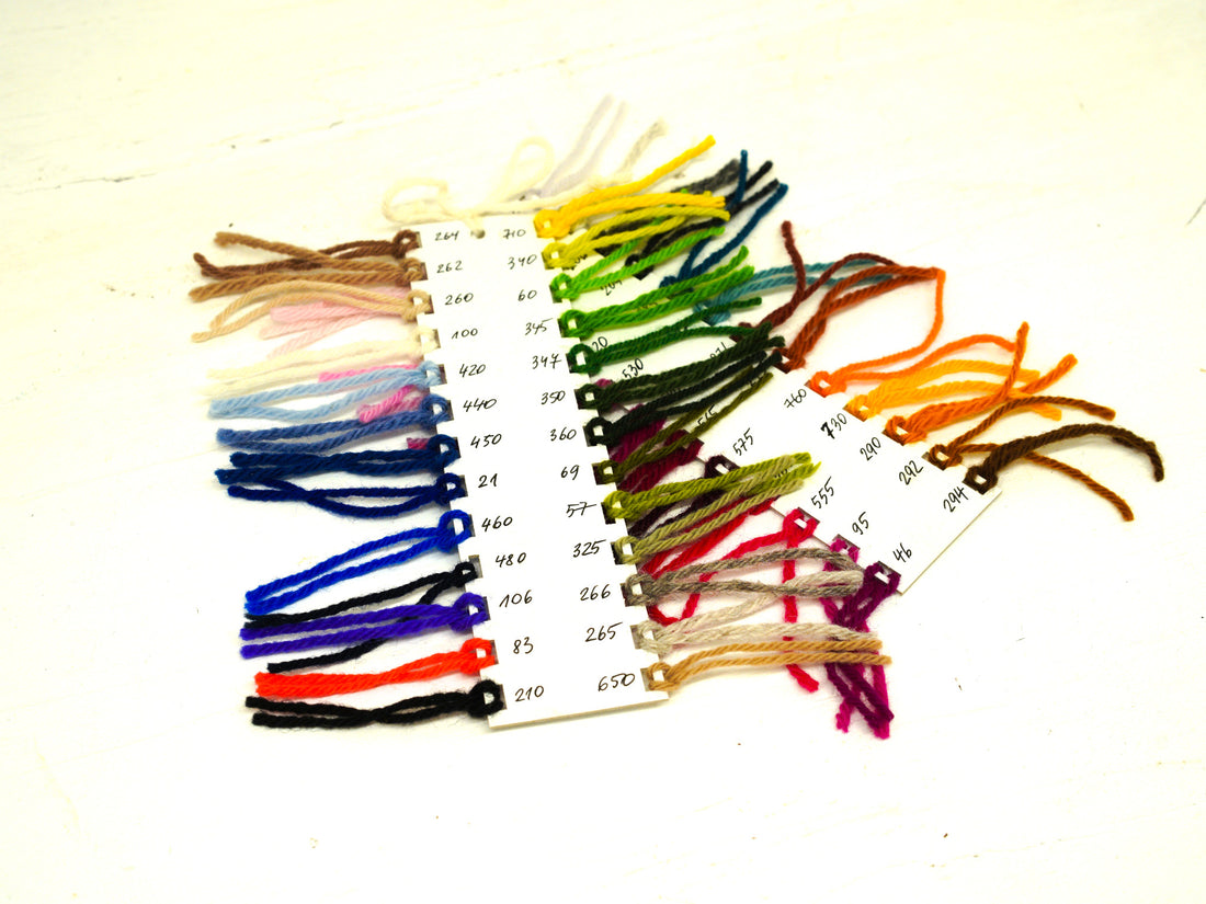 Carpet yarn color palette 60 colors