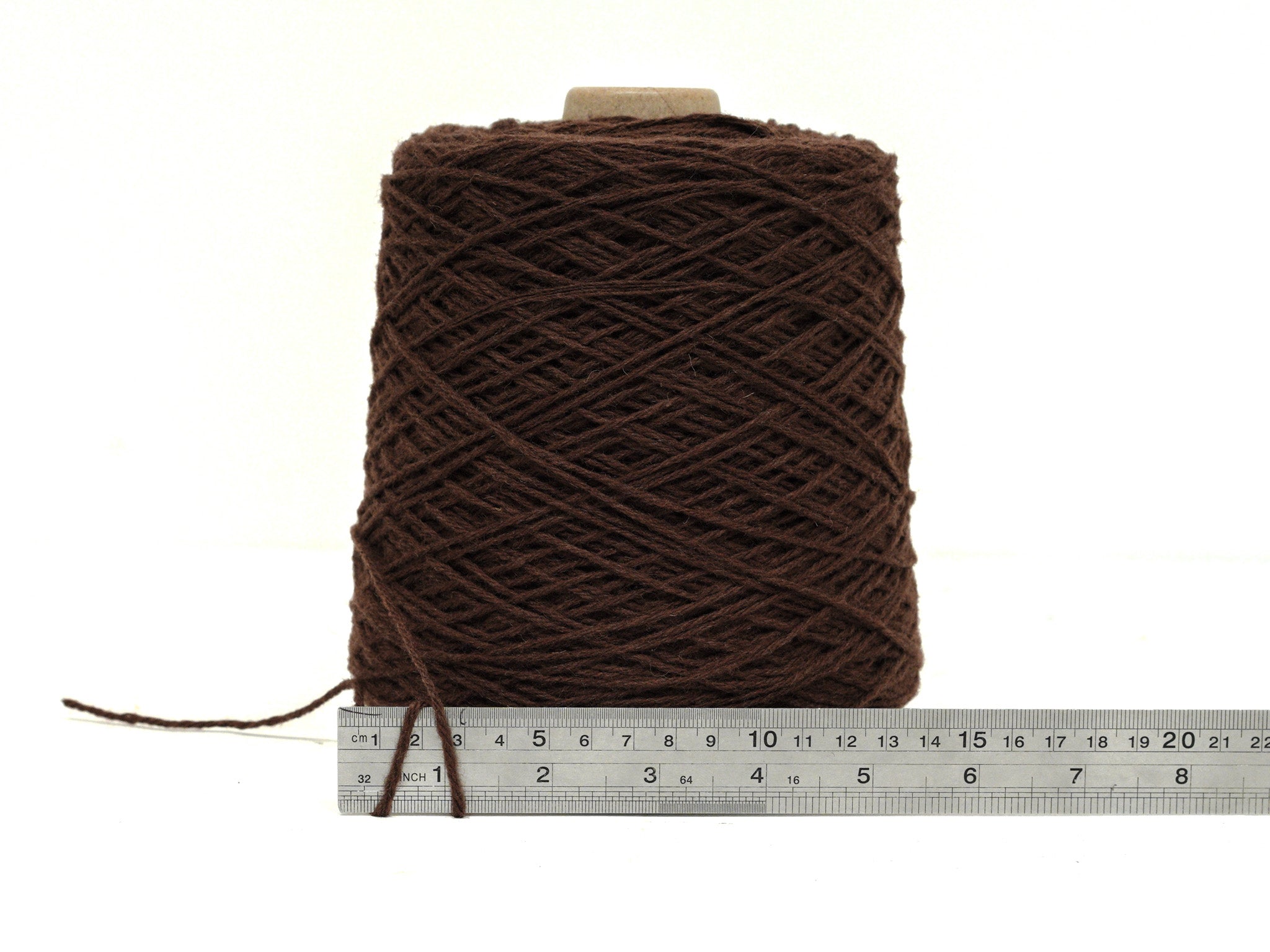 Brown rug wool yarn in cone - 86 New