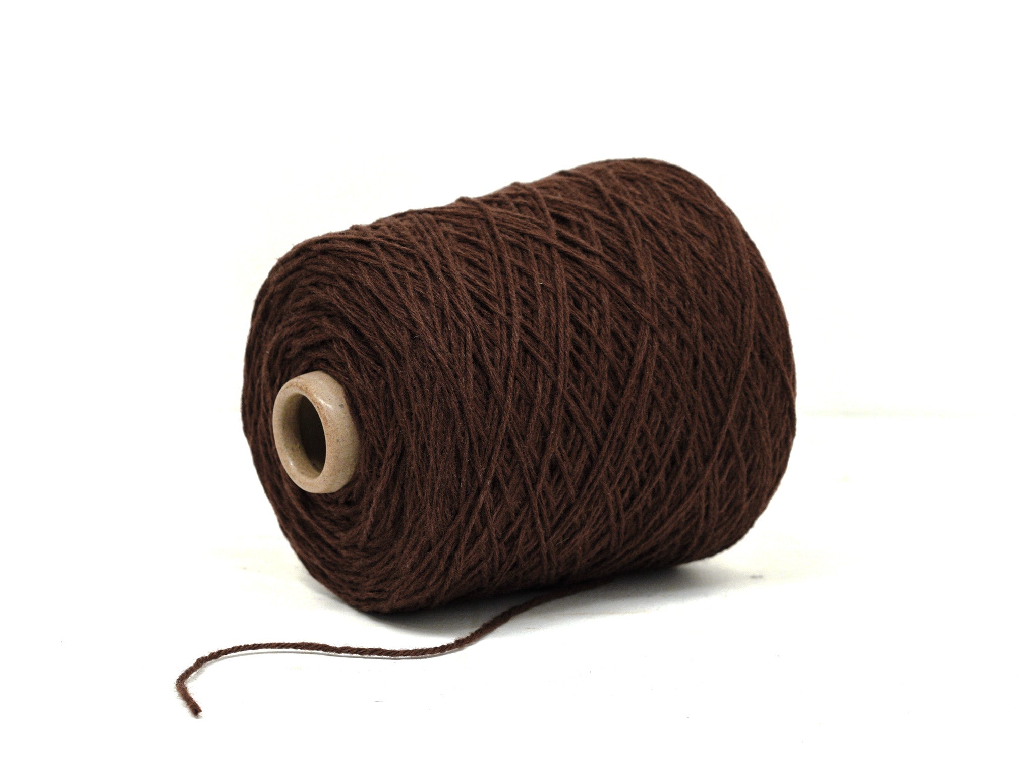 Brown rug wool yarn in cone - 86 New