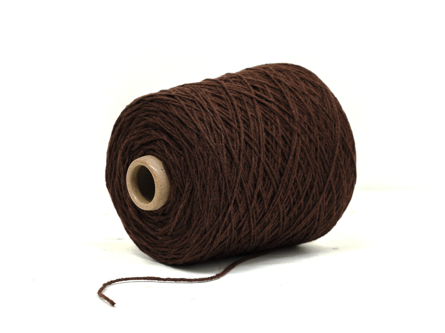 Brown rug wool yarn in cone - 86 New