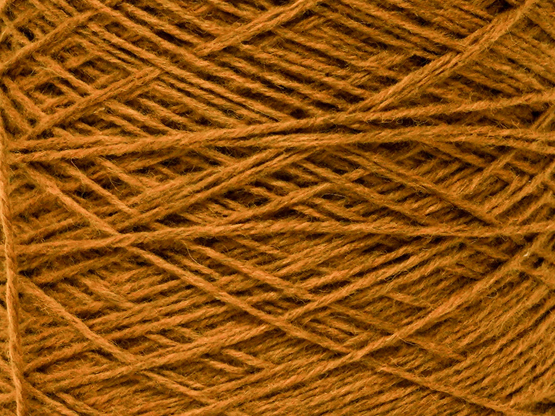 Golden Cinnamon wool yarn in cone - 291
