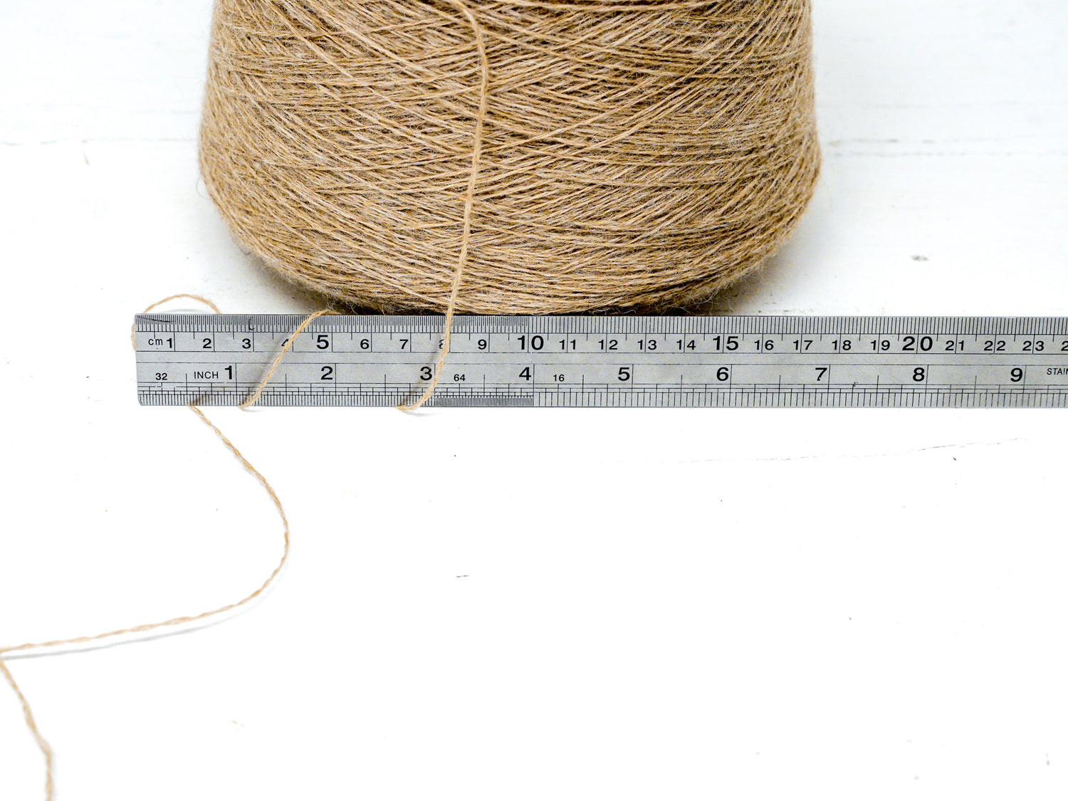 Undyed brown lace Alpaca Yarn in Cone 900g/4730m