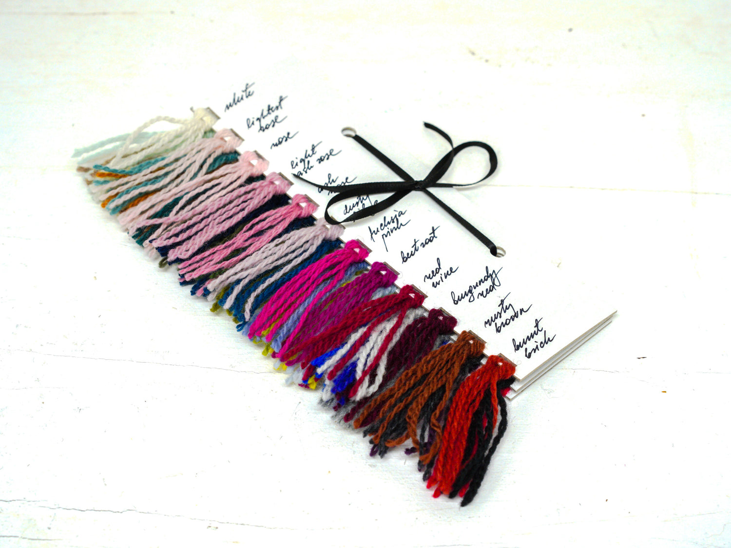 NZ Merino Wool Yarn Sample Card – 37 Fingering Colors