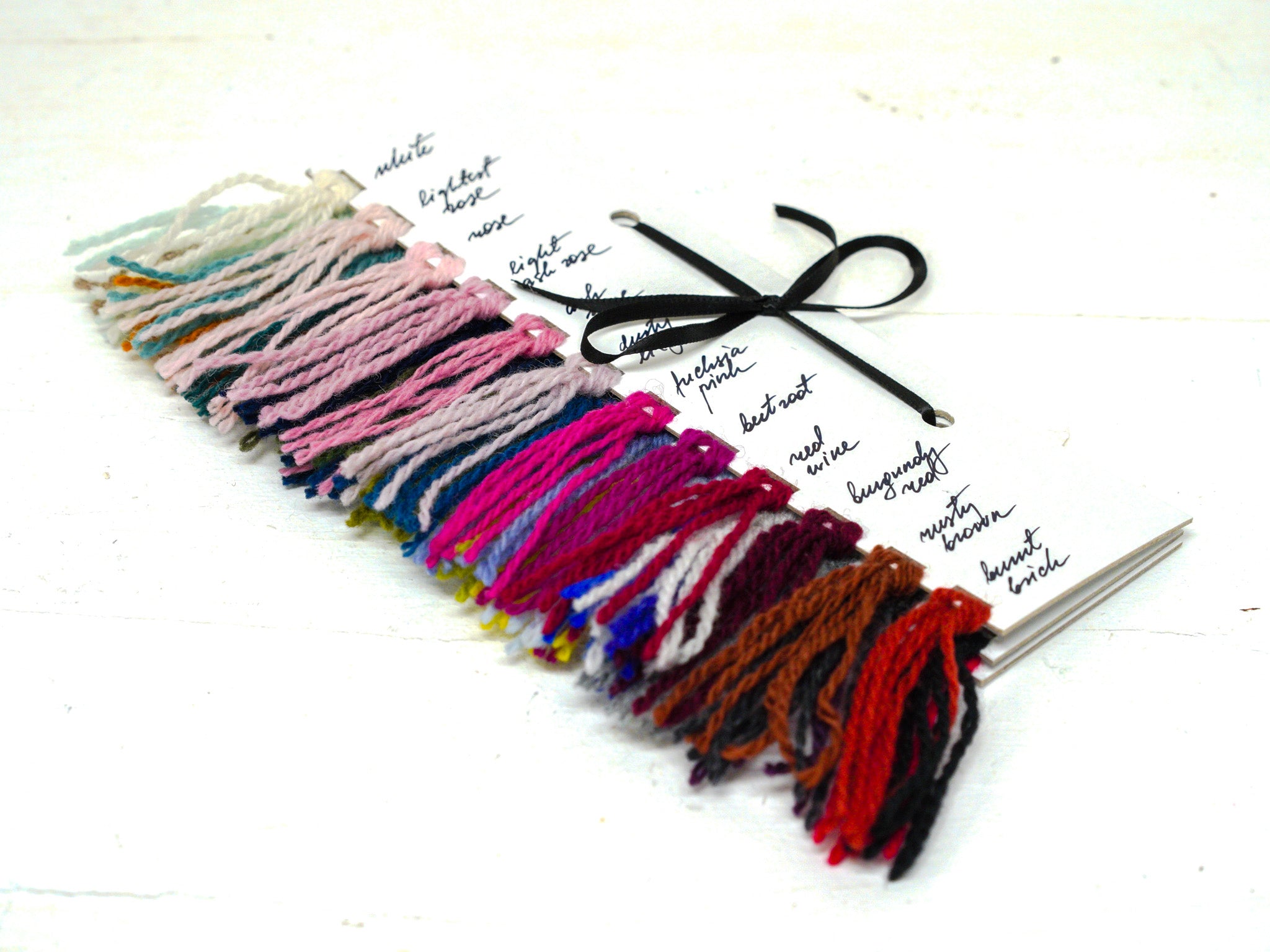 NZ Merino Wool Yarn Sample Card – 37 Fingering Colors