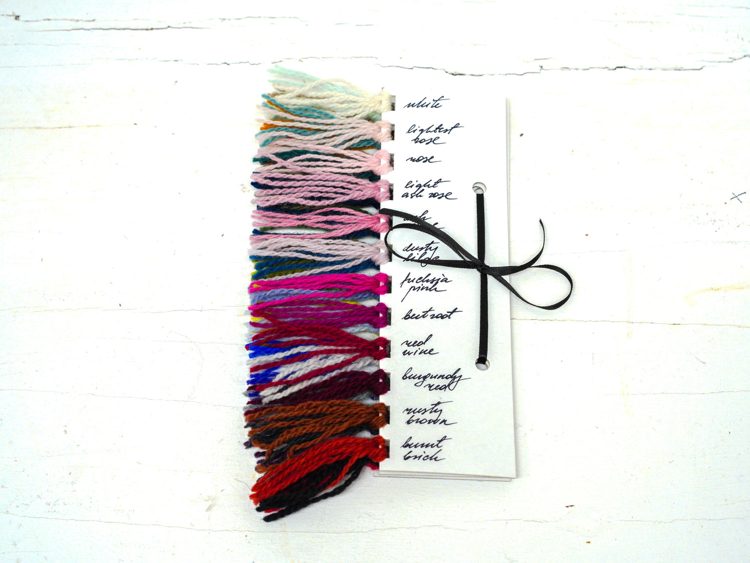 NZ Merino Wool Yarn Sample Card – 37 Fingering Colors