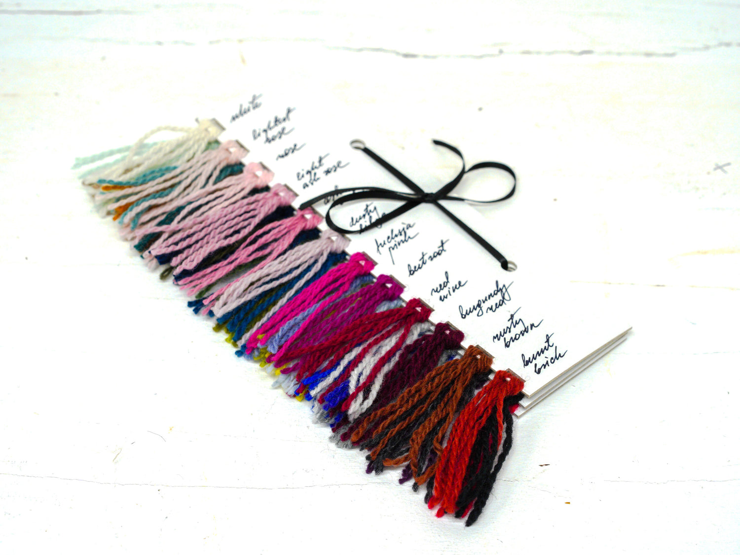 NZ Merino Wool Yarn Sample Card – 37 Fingering Colors